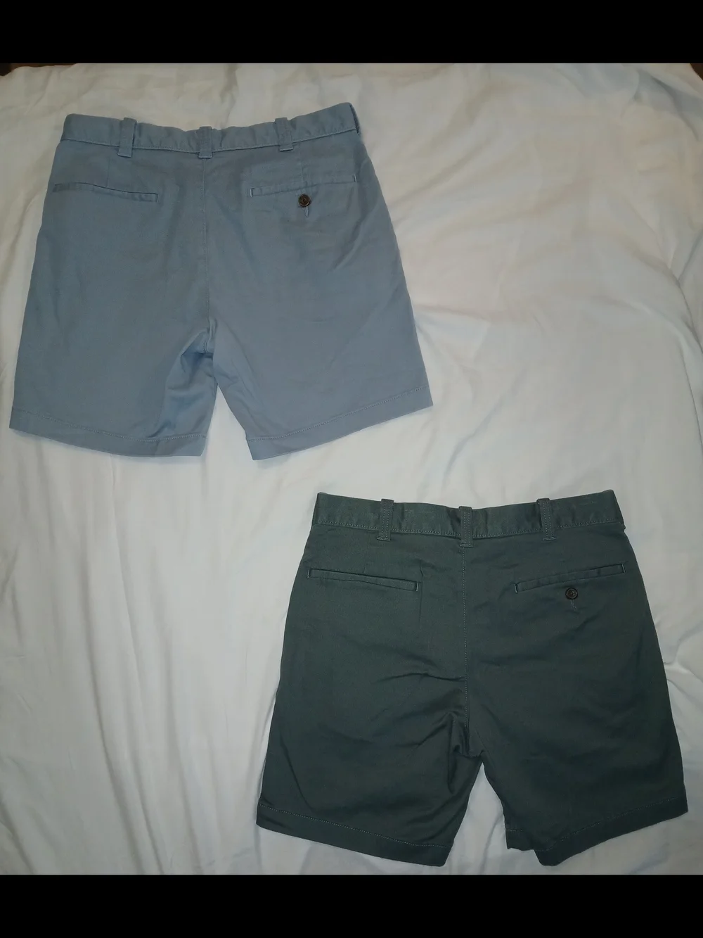 J. Crew Men's Chino Shorts - Light Blue & Olive